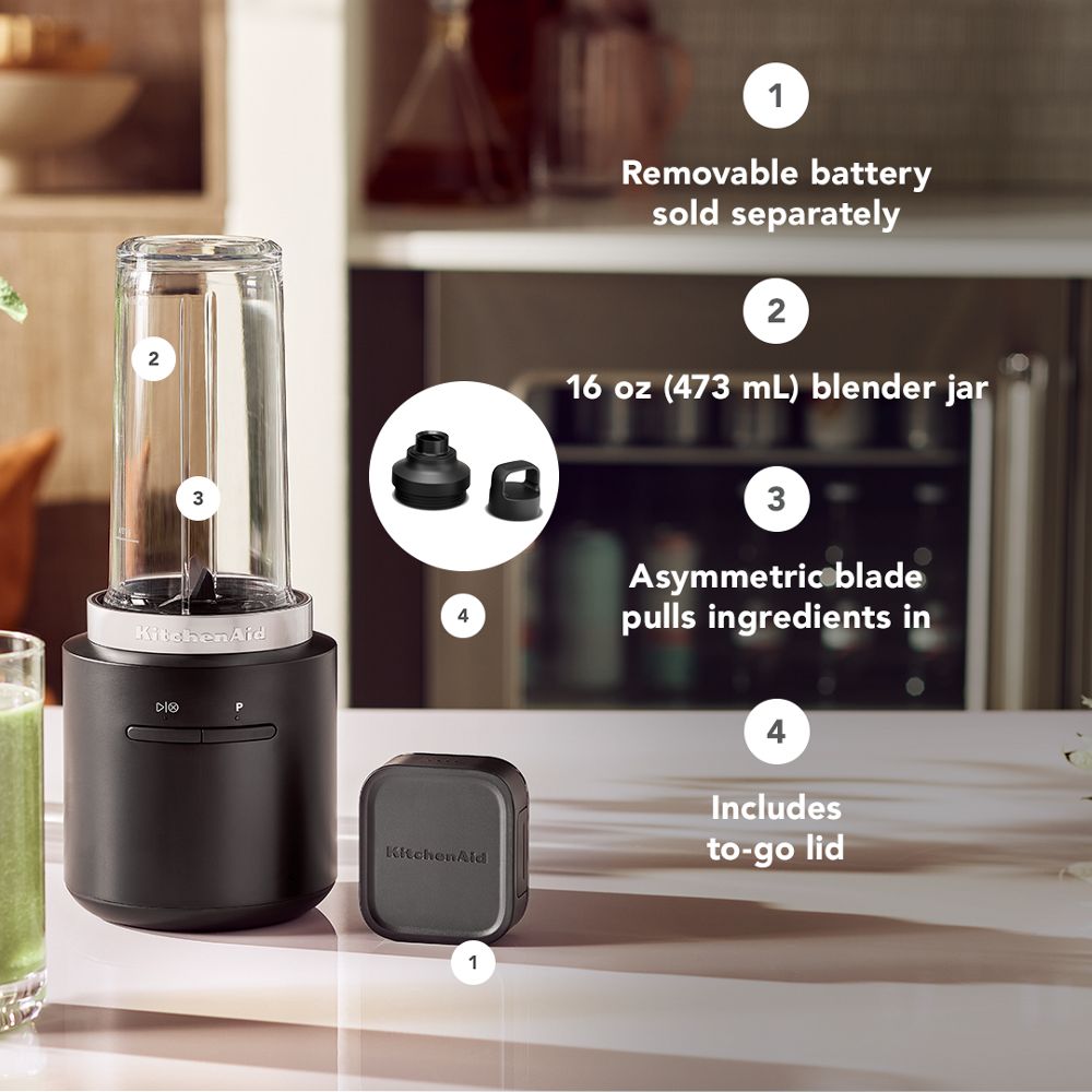 Mélangeur individuel KitchenAid Go™ sans fil - pile vendue séparément