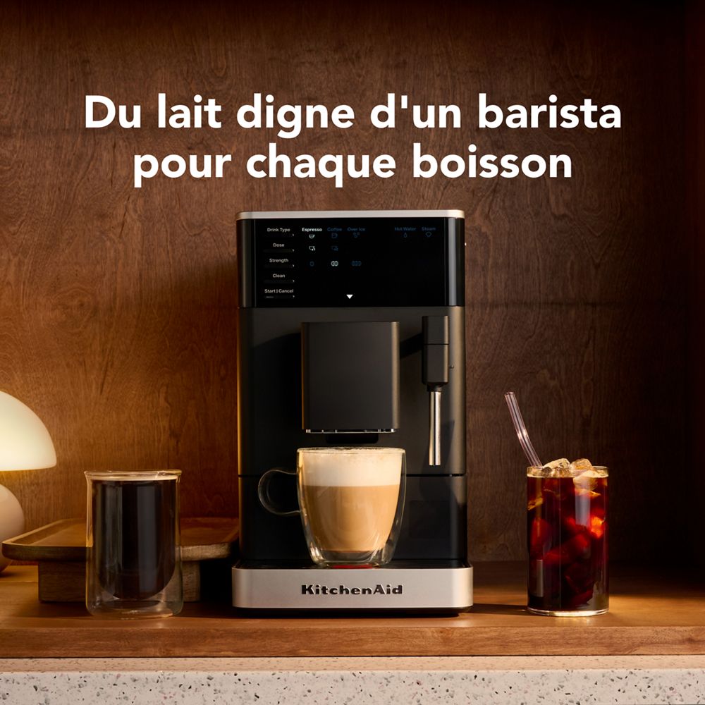 Machine à espresso entièrement automatique KF2 avec moulin - De l’espresso chaud au café glacé, dans le confort de chez vous