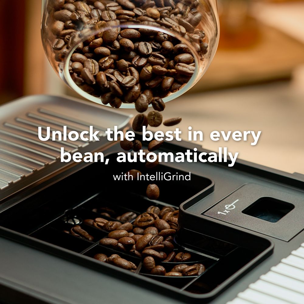 Fully automatic espresso machine KF2 with grinder – from hot espresso to iced coffee, at home.