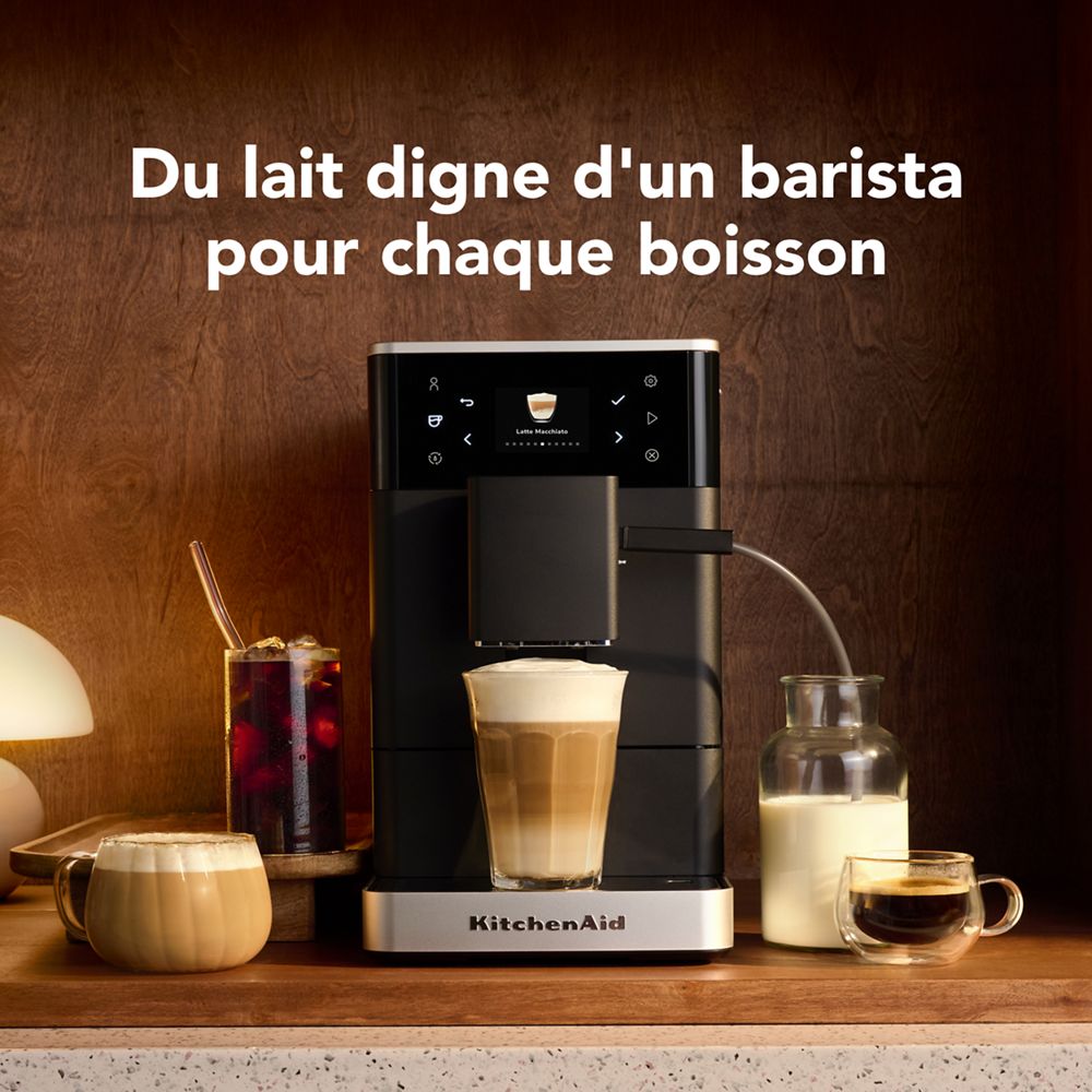 Machine à espresso entièrement automatique KF3 avec moulin - De l’espresso chaud au café glacé, dégustez un café personnalisé dans le confort de chez vous
