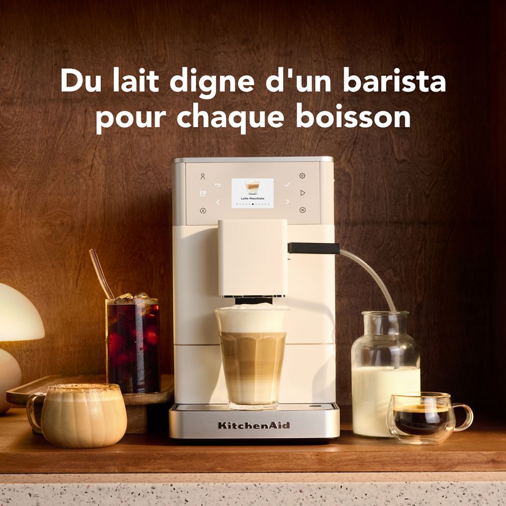 Machine à espresso entièrement automatique KF3 avec moulin - De l’espresso chaud au café glacé, dégustez un café personnalisé dans le confort de chez vous