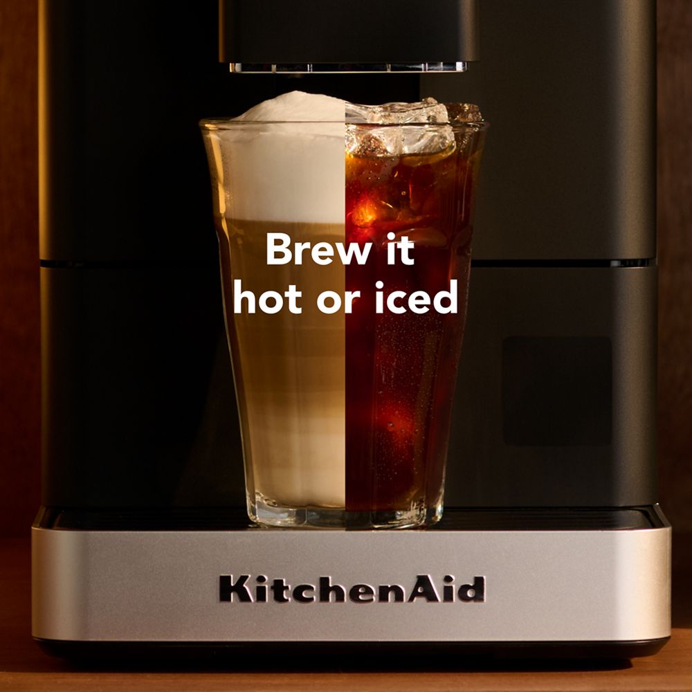 Fully automatic espresso machine KF4 – make pre-programmed and custom espresso and iced coffee drinks at home with ease.