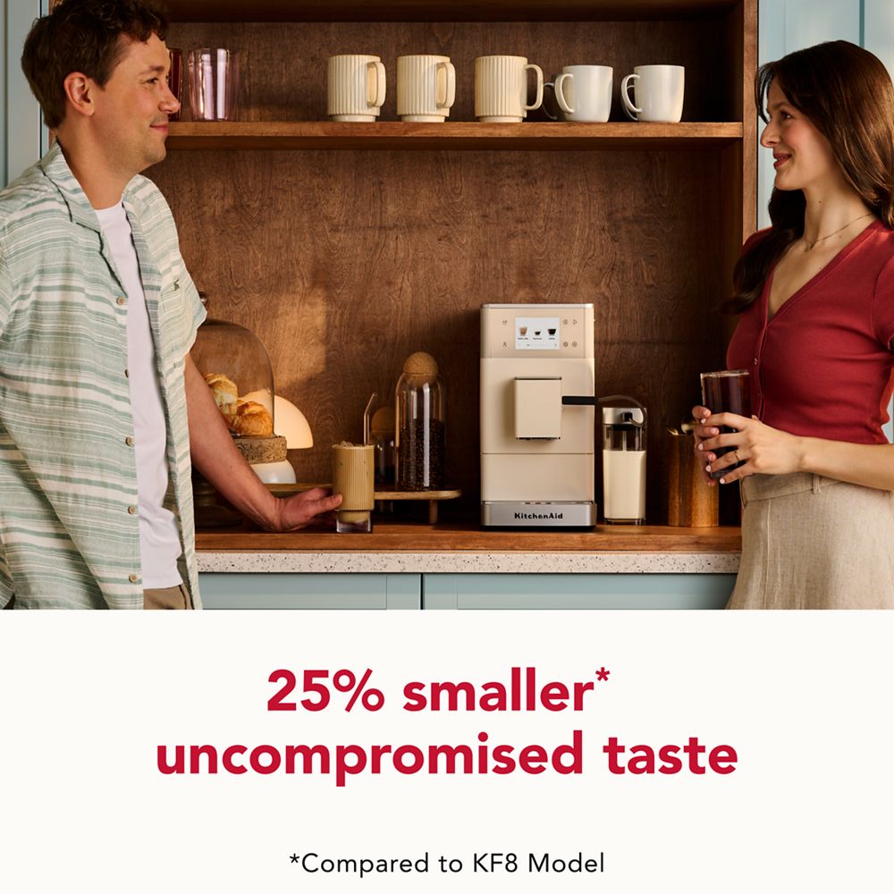 Fully automatic espresso machine KF4 – make pre-programmed and custom espresso and iced coffee drinks at home with ease.
