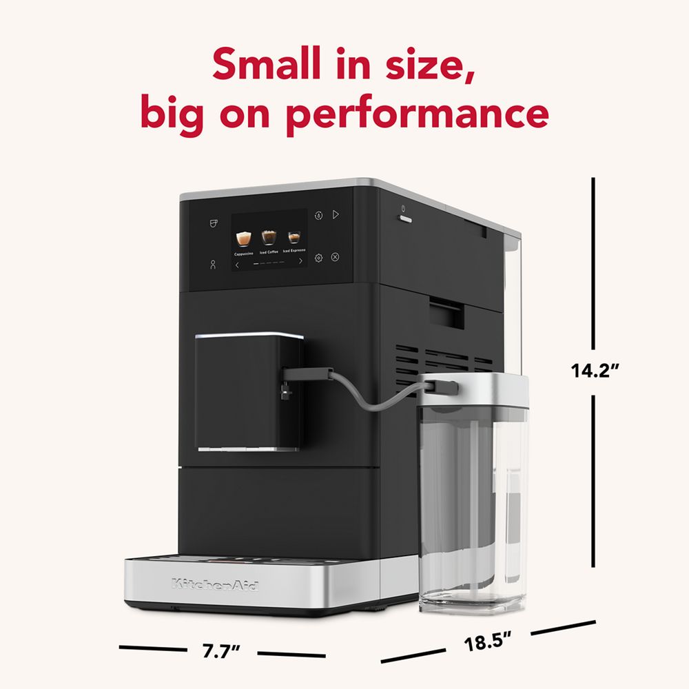 Fully automatic espresso machine KF4 – make pre-programmed and custom espresso and iced coffee drinks at home with ease.