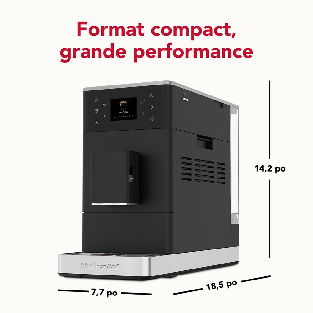 Machine à espresso entièrement automatique KF3 avec moulin - De l’espresso chaud au café glacé, dégustez un café personnalisé dans le confort de chez vous
