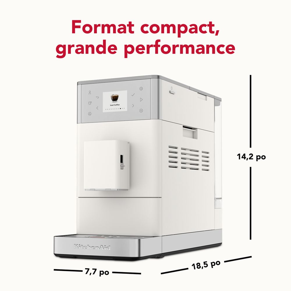 Machine à espresso entièrement automatique KF3 avec moulin - De l’espresso chaud au café glacé, dégustez un café personnalisé dans le confort de chez vous