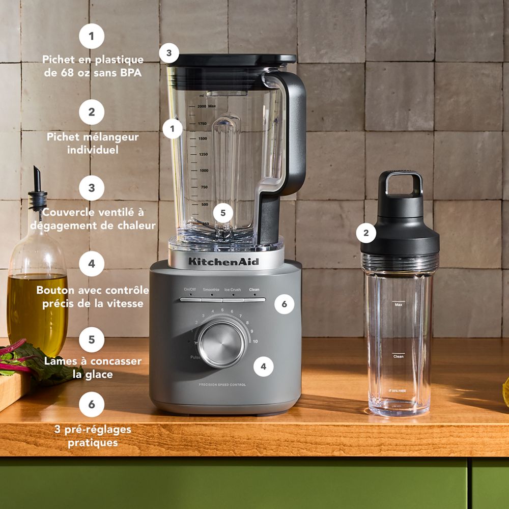 Mélangeur Pure Puissance KitchenAid® avec pichet individuel