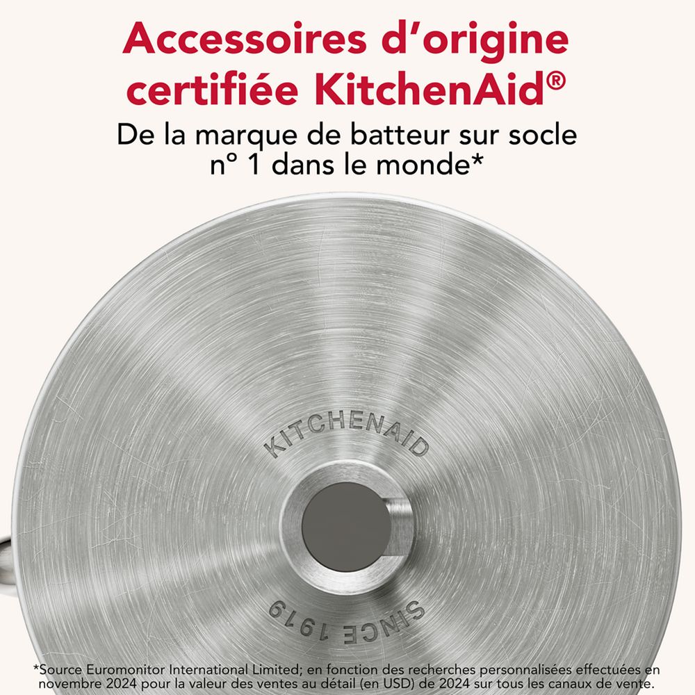 Crochet pétrisseur en acier inoxydable durable pour certains batteurs sur socle KitchenAid® à tête inclinable