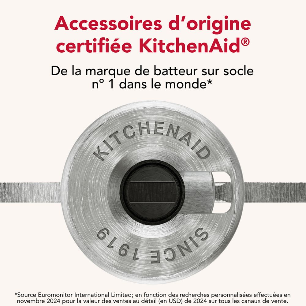 Batteur plat durable en acier inoxydable pour certains batteurs sur socle KitchenAid® à tête inclinable