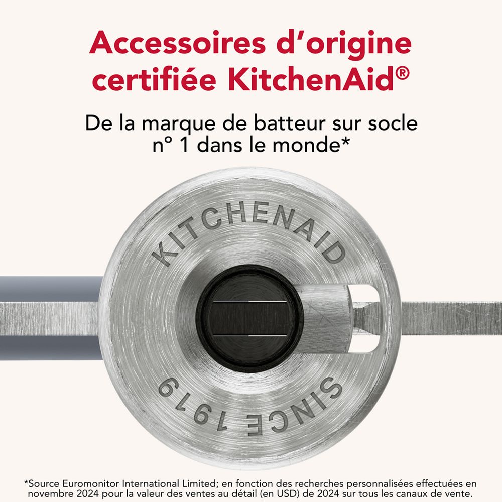 Batteur à bord souple durable en acier inoxydable pour certains batteurs sur socle KitchenAid® à tête inclinable