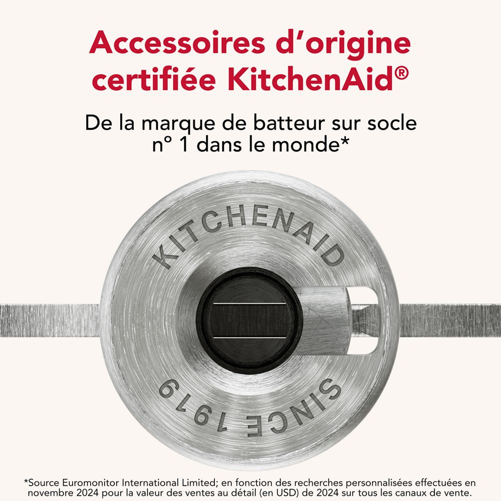 Batteur à pâtisserie durable en acier inoxydable pour certains batteurs sur socle KitchenAid® à tête inclinable