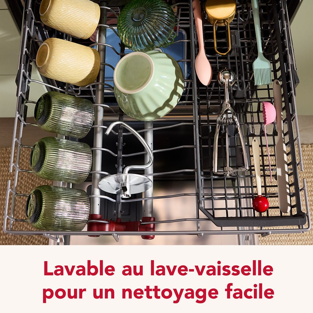 Crochet pétrisseur en acier inoxydable durable pour certains batteurs sur socle KitchenAid® à tête inclinable