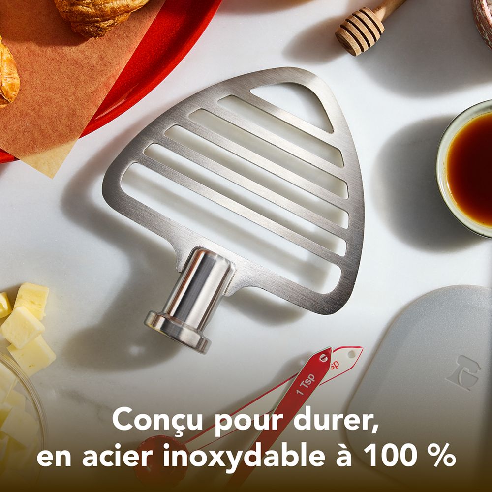 Batteur à pâtisserie durable en acier inoxydable pour certains batteurs sur socle KitchenAid® à tête inclinable