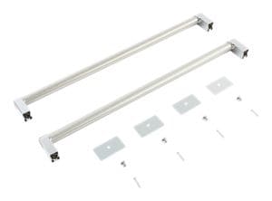 KitchenAid Double Drawer Refrigerator Handle Kit with 2 red medallions